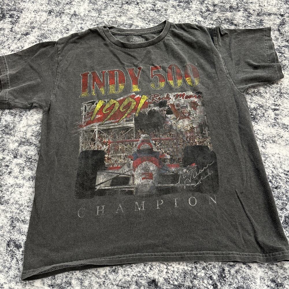 Rick Mears Indy 500 Youth Shirt‎ Boys Size Large Indycar Hampion Vintage Style